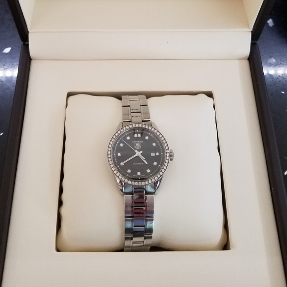 Tag Heuer Carrera Wristwatch, Diamond Dial & Bezel - Picture 3 of 7